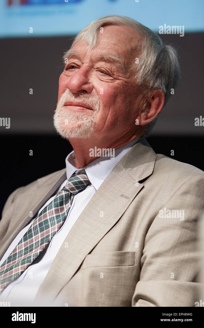 TURIN, Italien - 16.Mai: Schriftsteller Lars Gustafsson am Salone del Libro, internationale Buchmesse am 16. Mai 2015 in Turin. Stockfoto