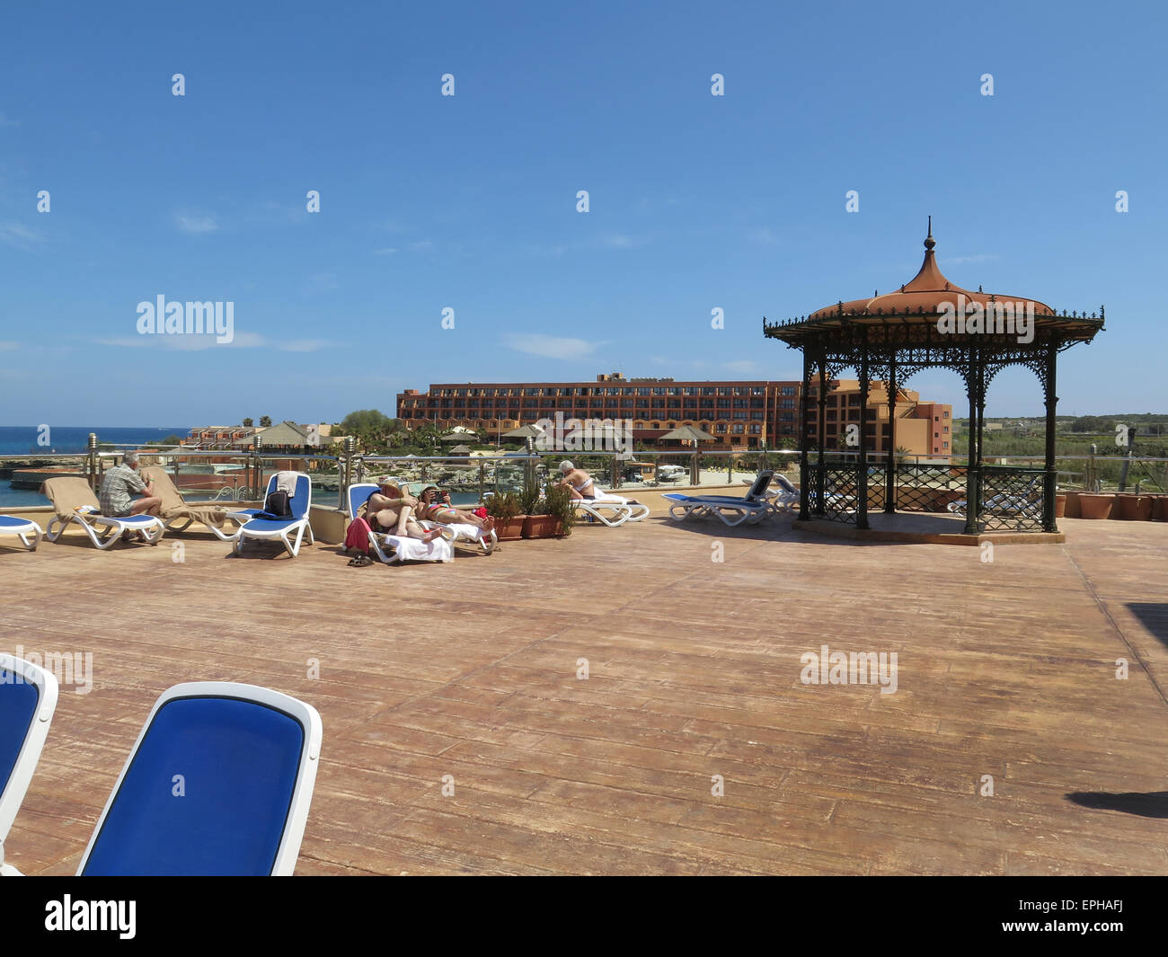 Ramla Bay Hotel & Resort, Malta Stockfoto
