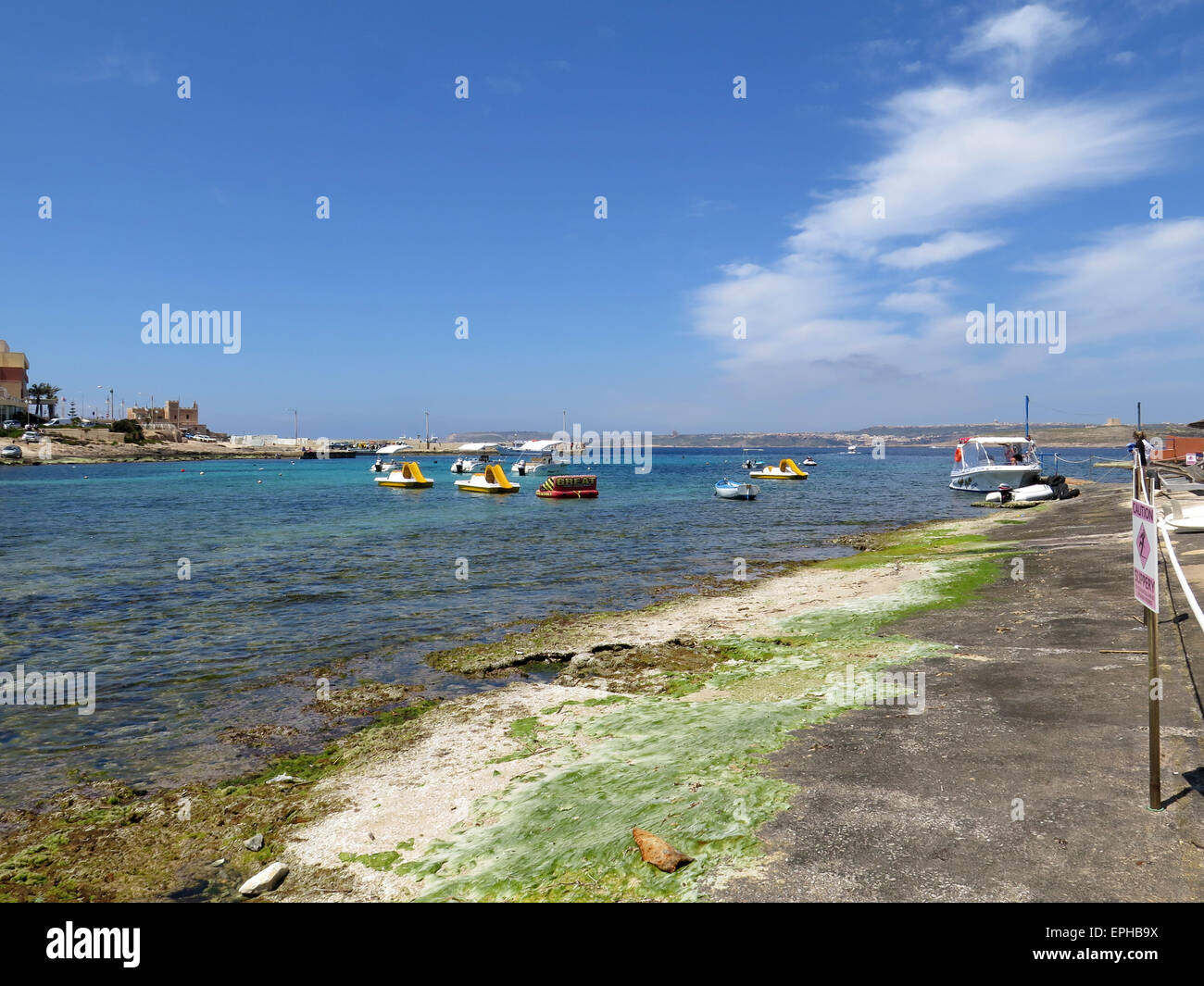 Holiday Beach in Ramla Bay, Malta Stockfoto