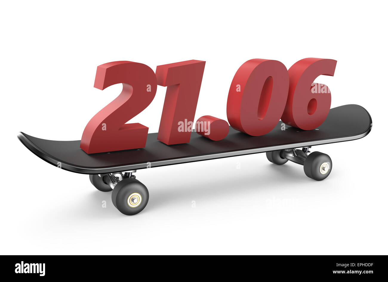 Skateboard Tag 21 Juni Konzept gehen Stockfoto