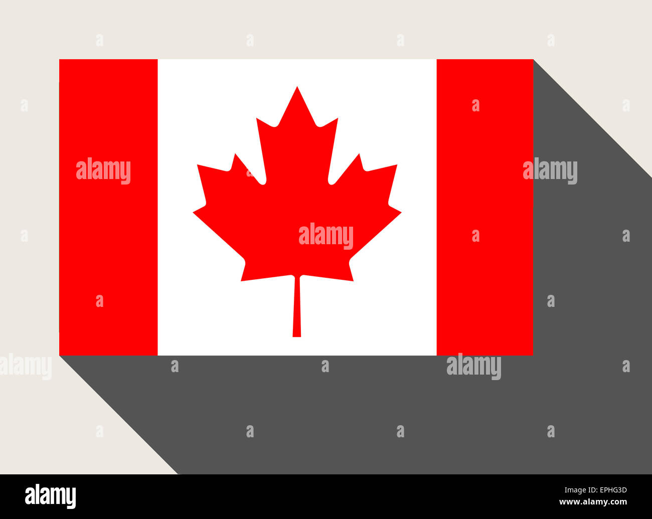 Kanada-Flagge in flachen Web-Design-Stil. Stockfoto