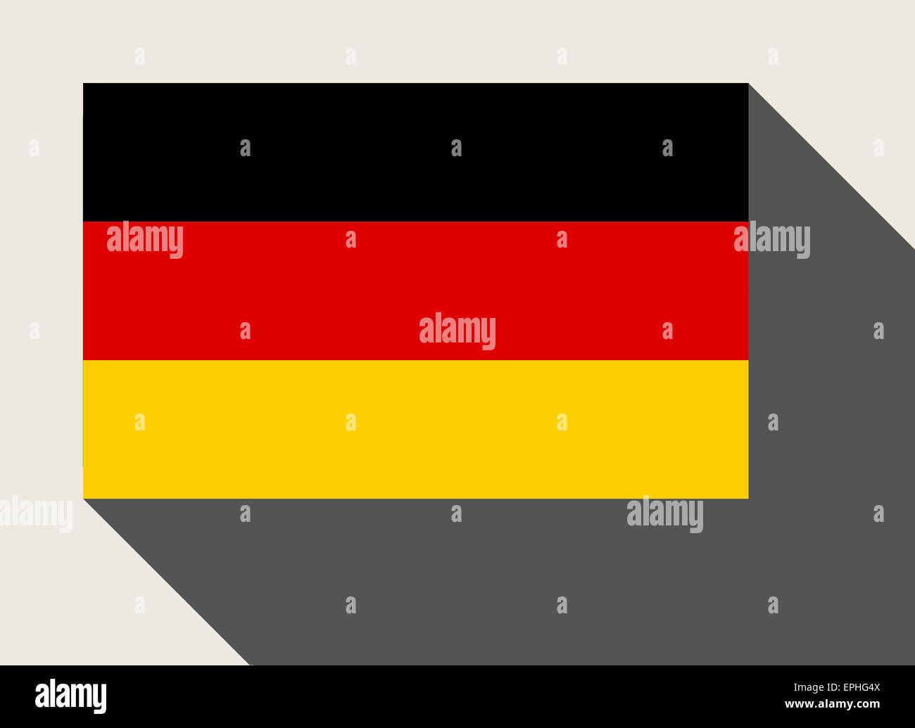 Deutschland-Flagge in flachen Web-Design-Stil. Stockfoto