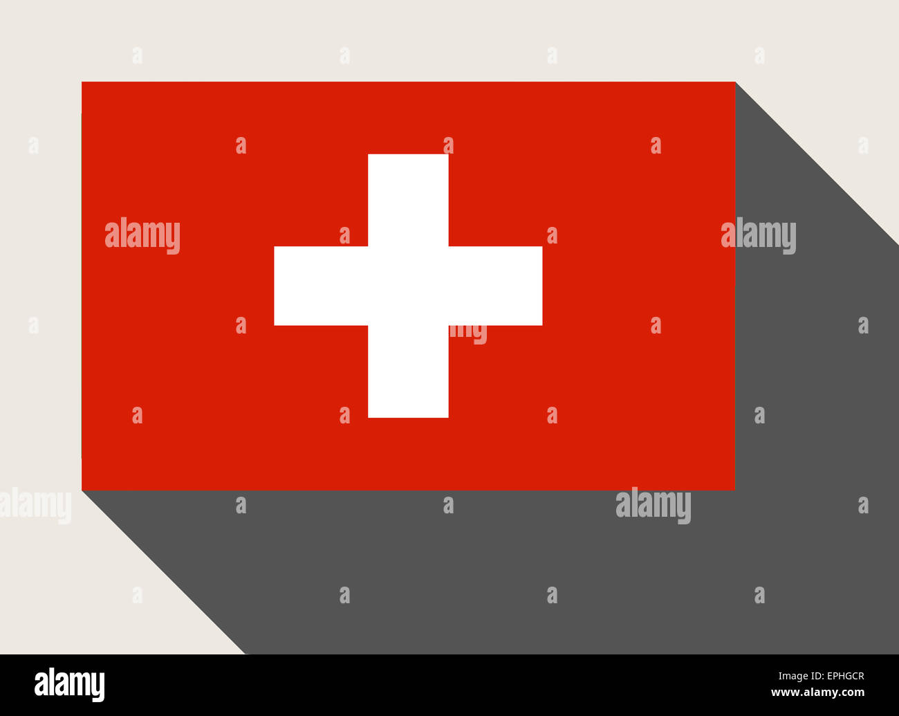 Schweiz Flagge in flachen Web-Design-Stil. Stockfoto