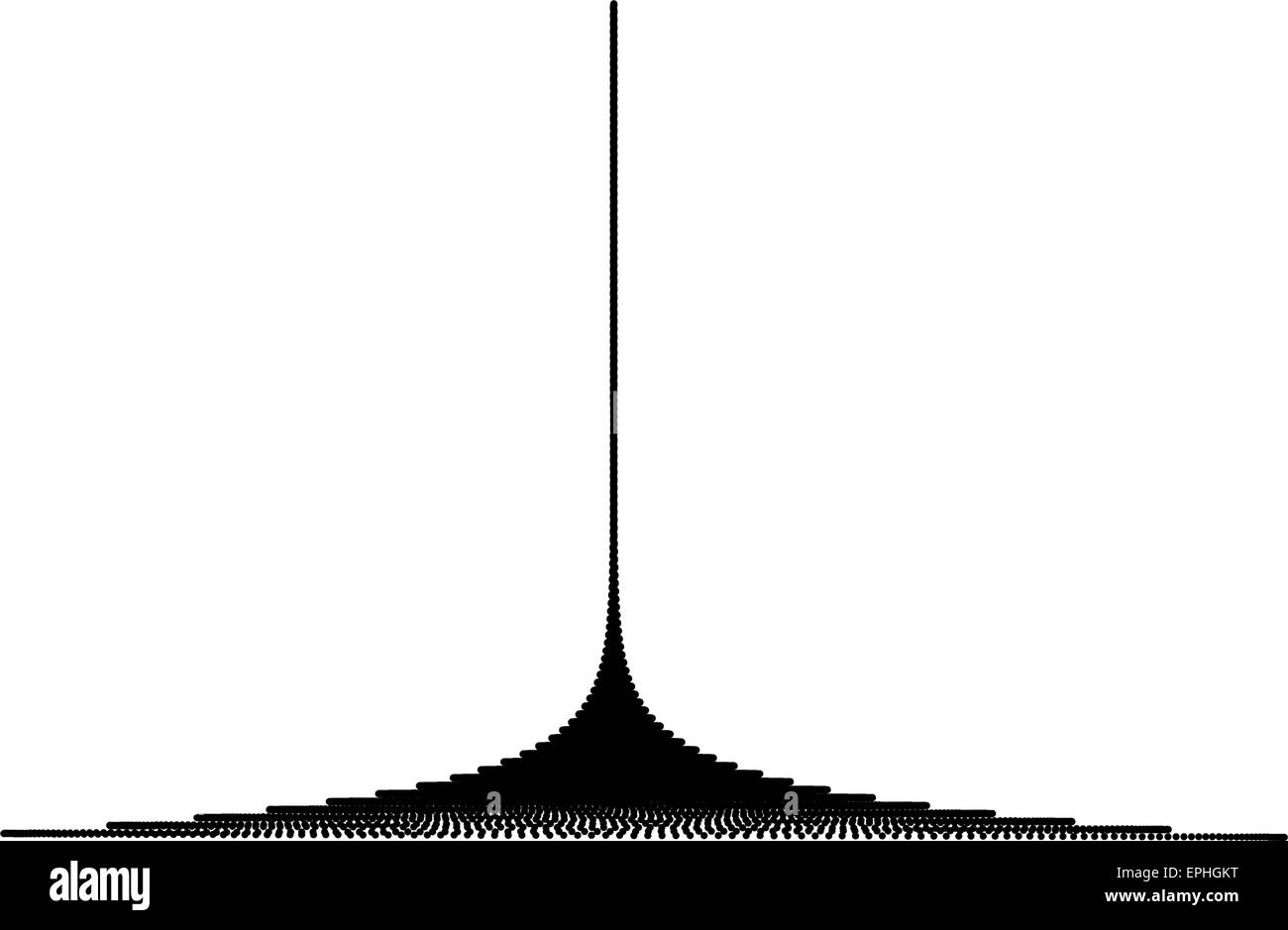 Eine mathematische Abbildung rasant bis in den Himmel Stock Vektor