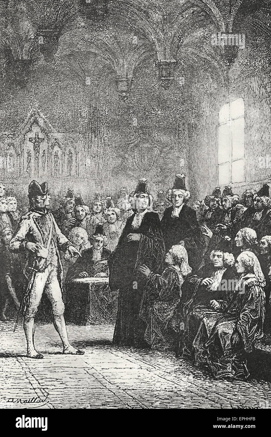 Verhaftung der Mitglieder während der französischen Revolution Stockfoto