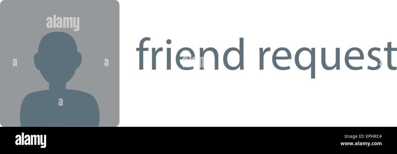 Vektor-Illustration von sozialen Medien und Netzwerk-Konzept. Schaltfläche "Freund Anfrage". Stock Vektor