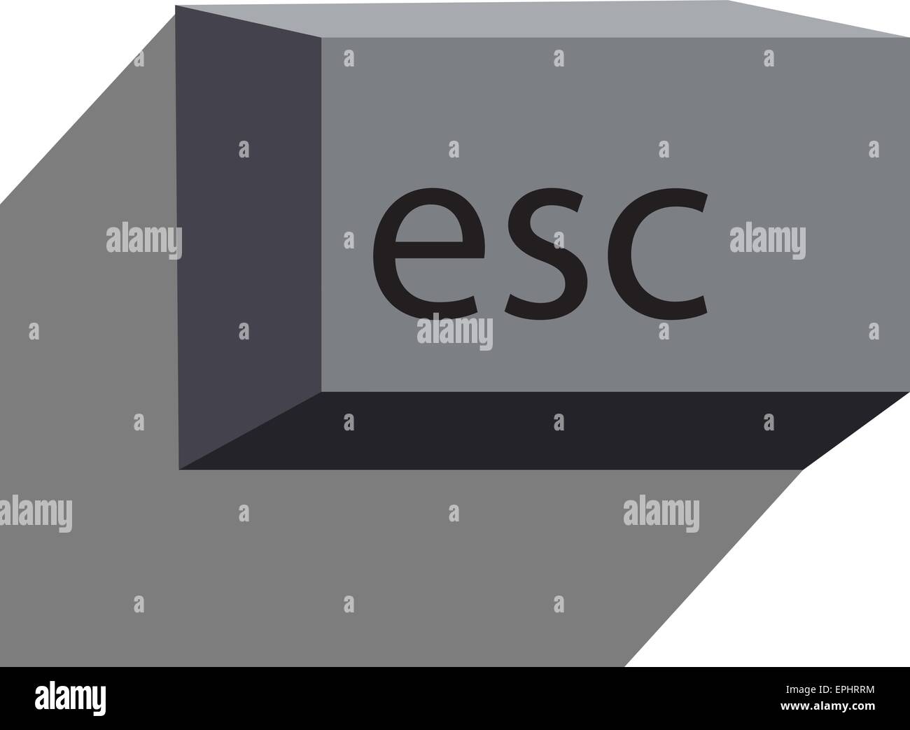 Vektor-Illustration von Escape-Tastatur-Taste. Stock Vektor