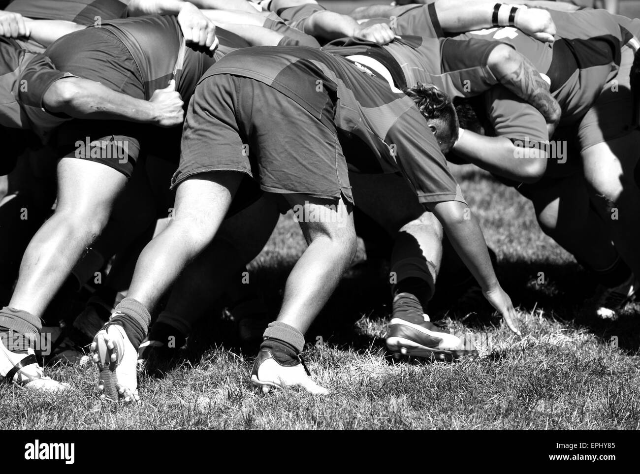 Rugby-Spiel Stockfoto