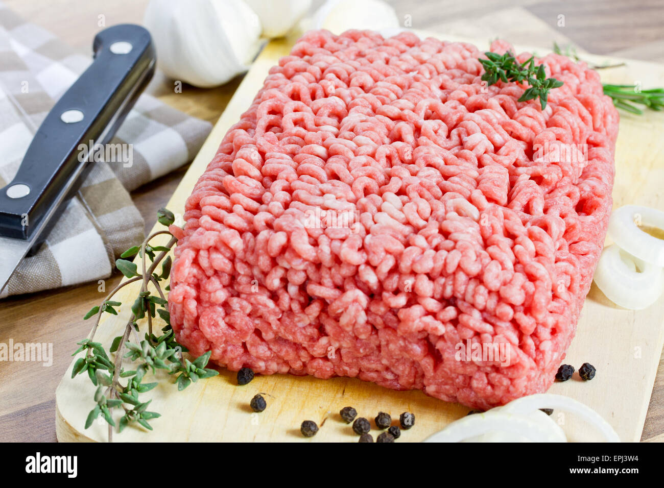 Hackfleisch / Faschiertes Stockfoto