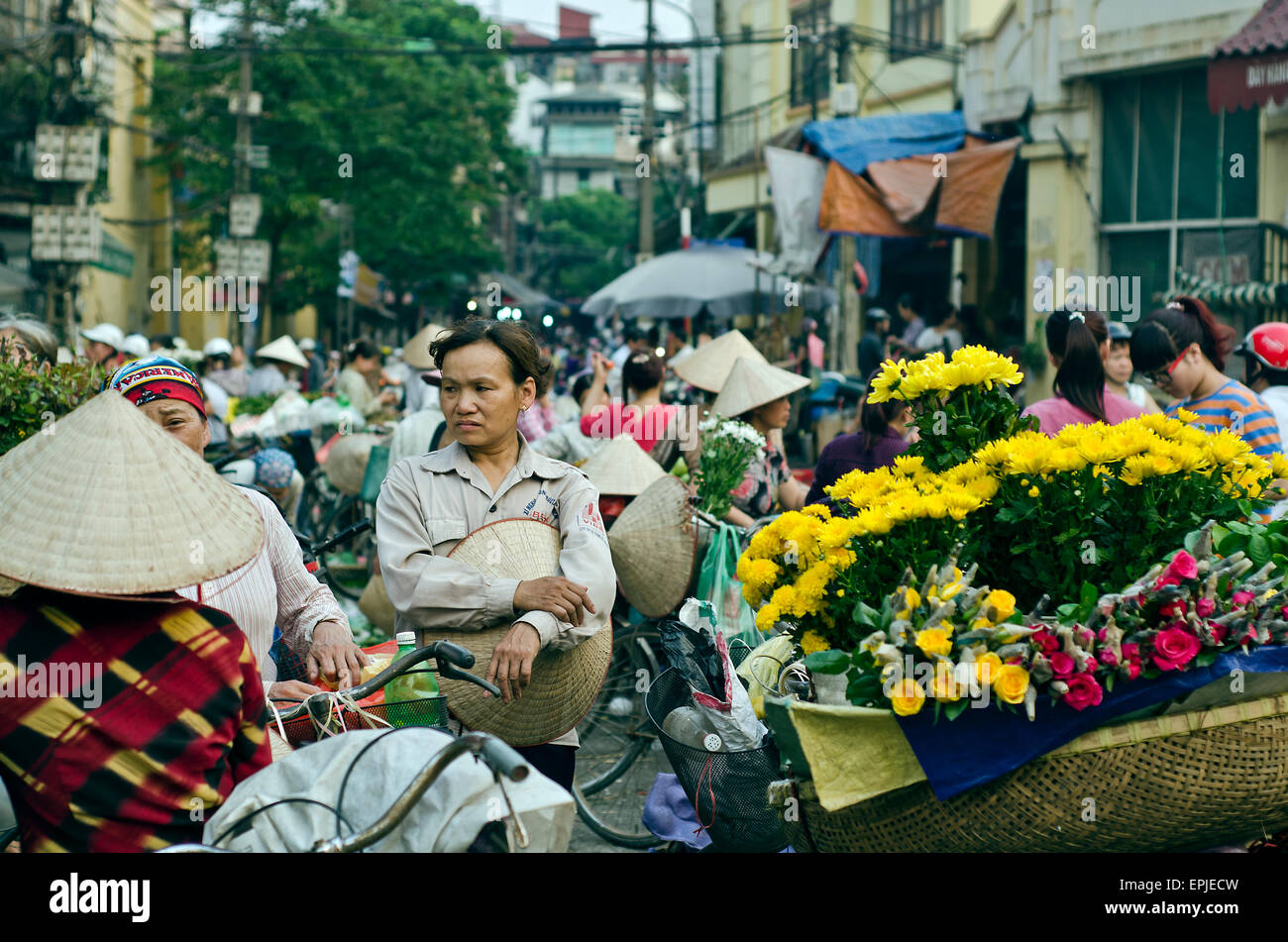 Dong Xuan Markt, Hanoi, Vietnam Stockfoto