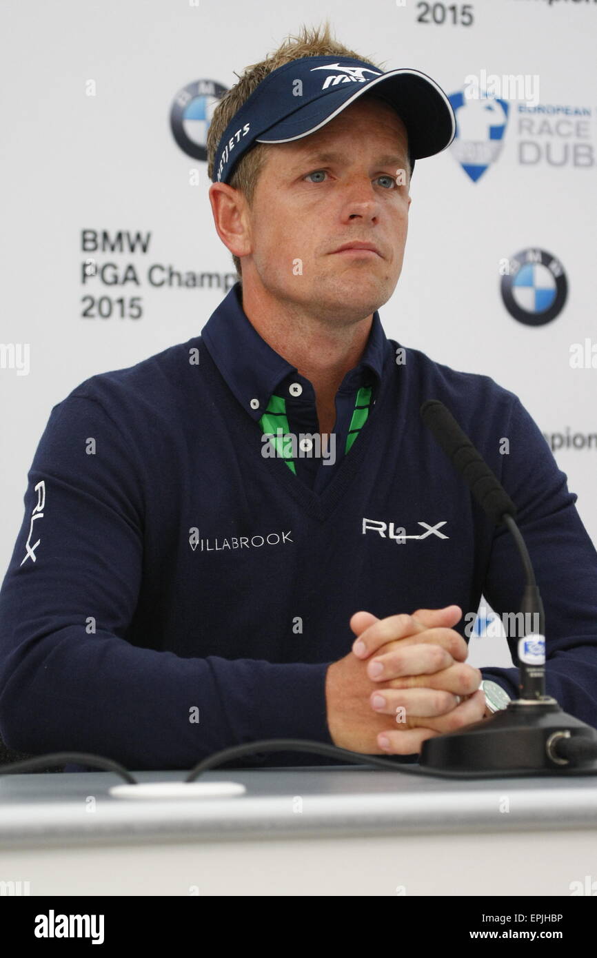 Porträt von Luke Donald englische Professional Golfer bei Media call 2015 Stockfoto