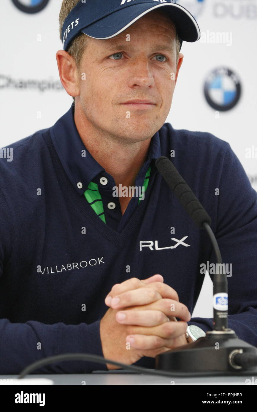 Porträt von Luke Donald englische Professional Golfer bei Media call 2015 Stockfoto