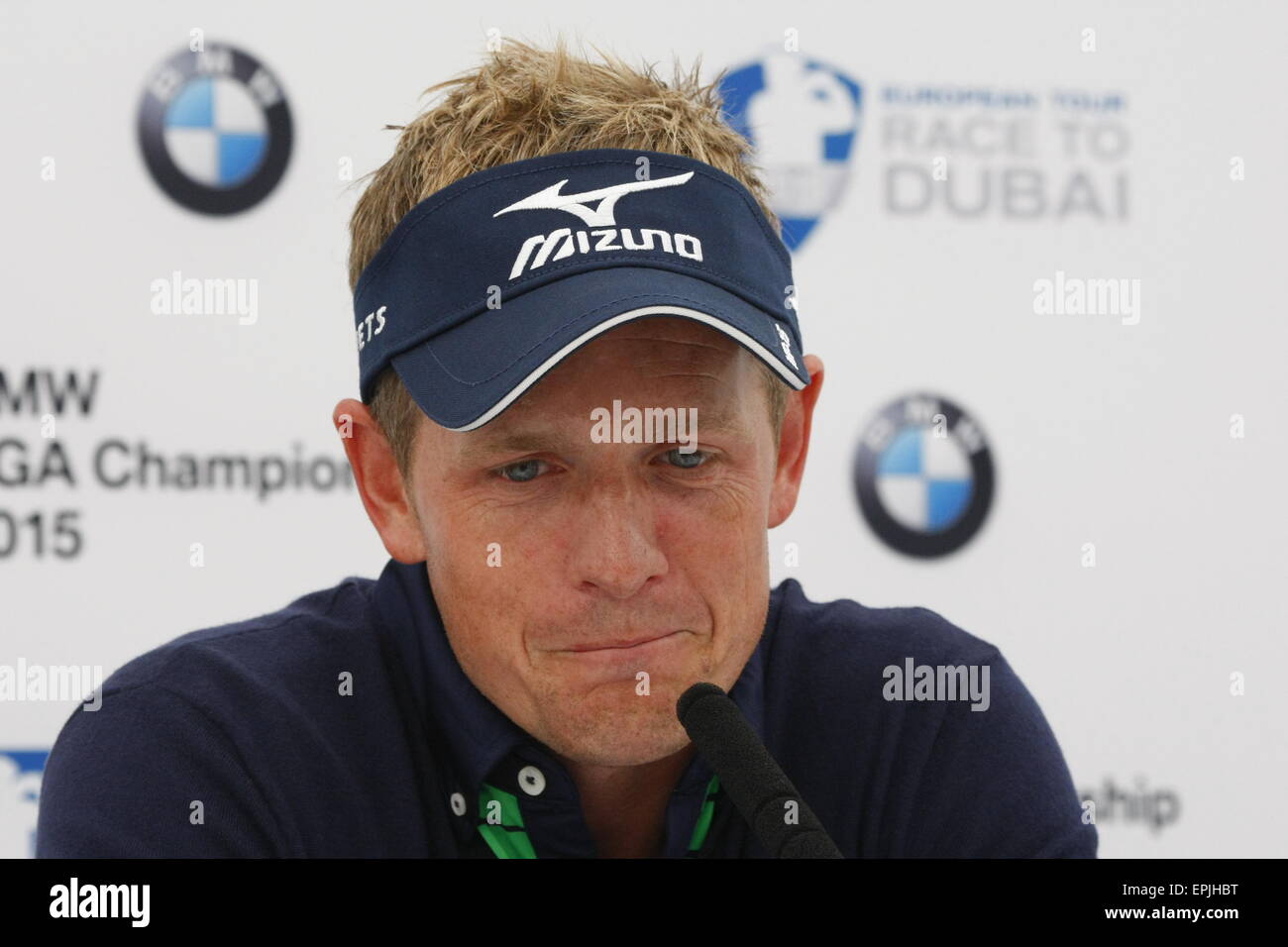 Porträt von Luke Donald englische Professional Golfer bei Media call 2015 Stockfoto