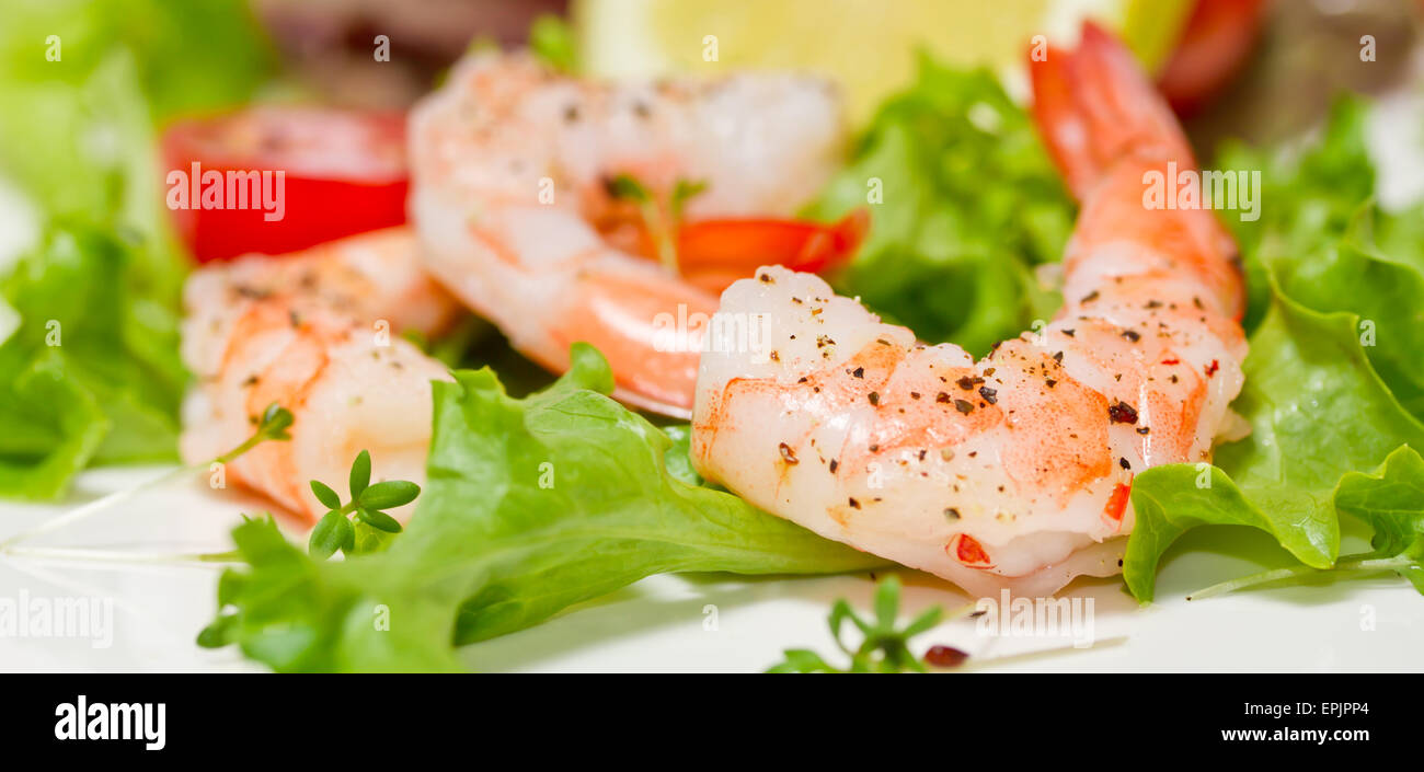 Shrimps-Salat Stockfoto