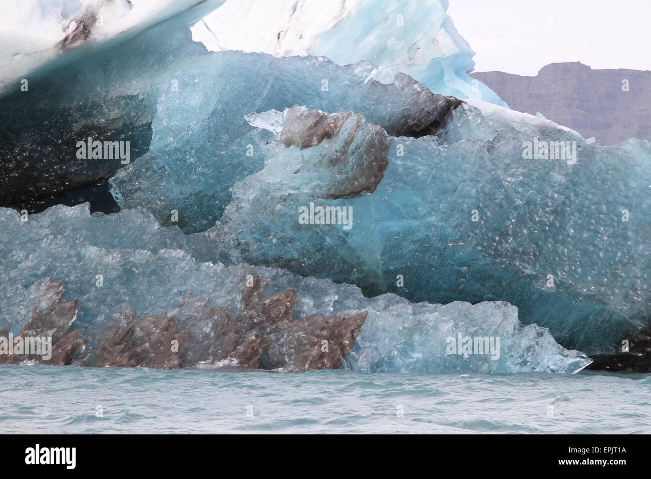 Rock-Aufnahme im Eis Stockfoto