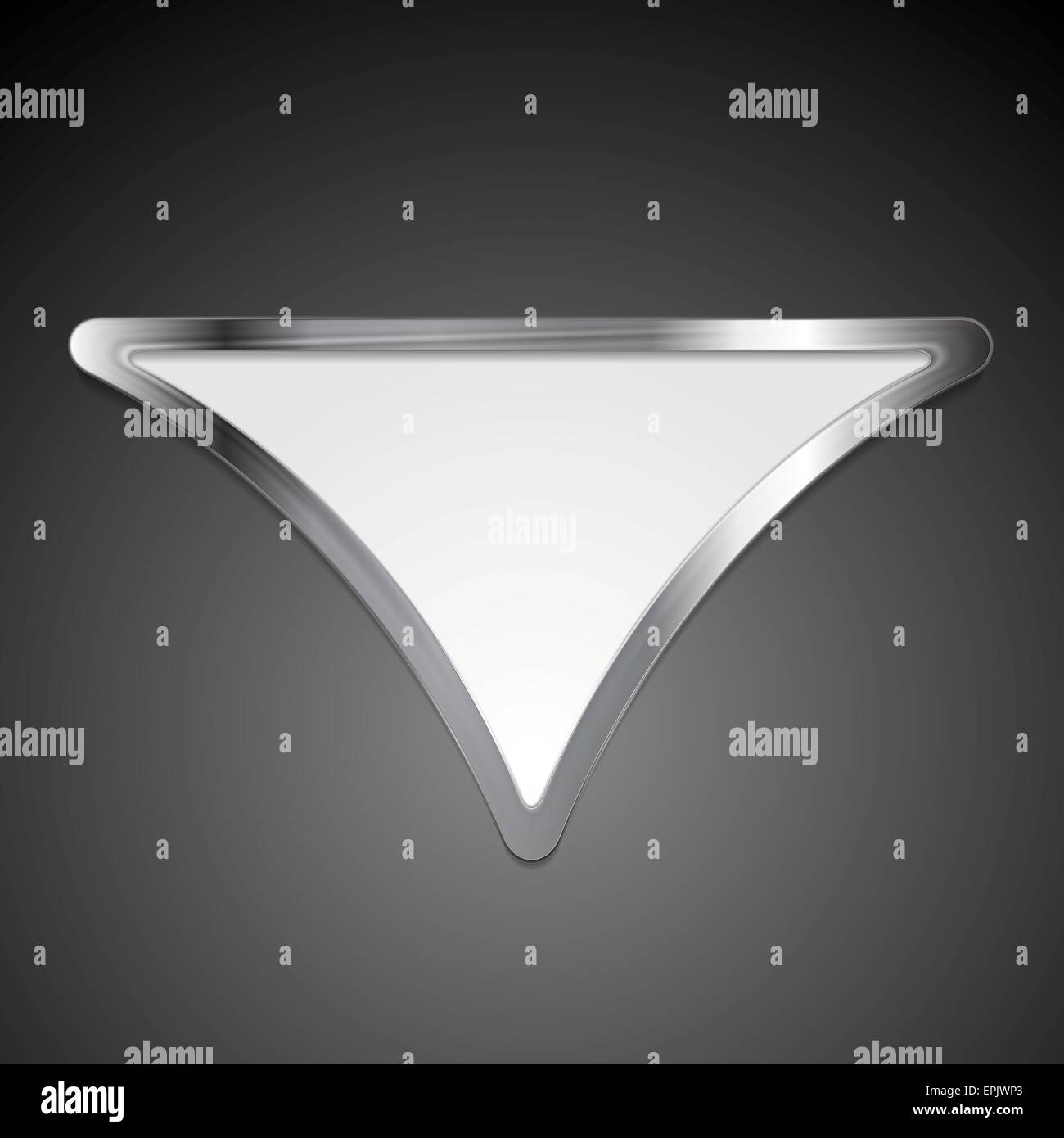 Abstrakte metallischen Dreieck-logo Stockfoto