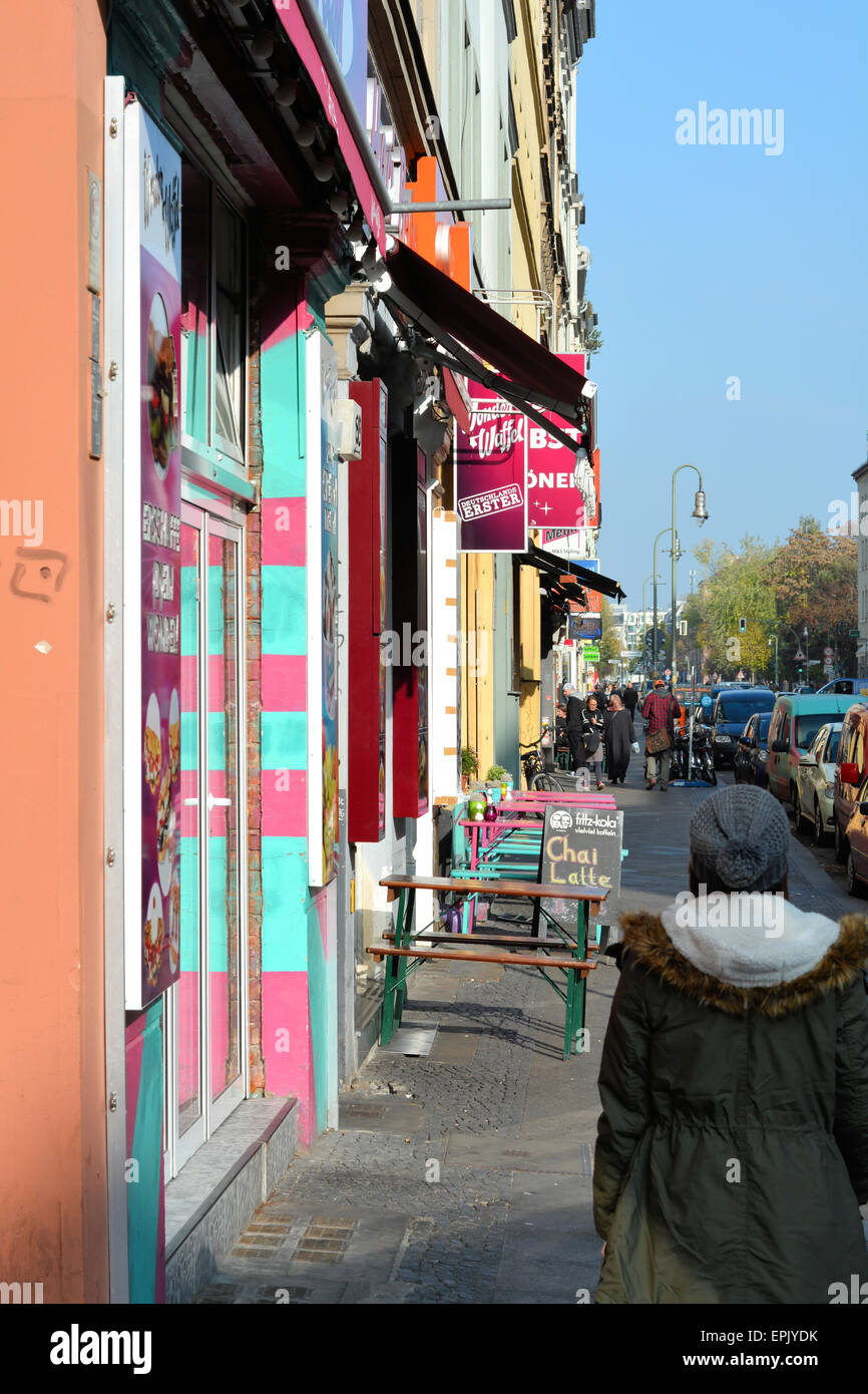 Straße in Berlin-Neukölln Stockfoto