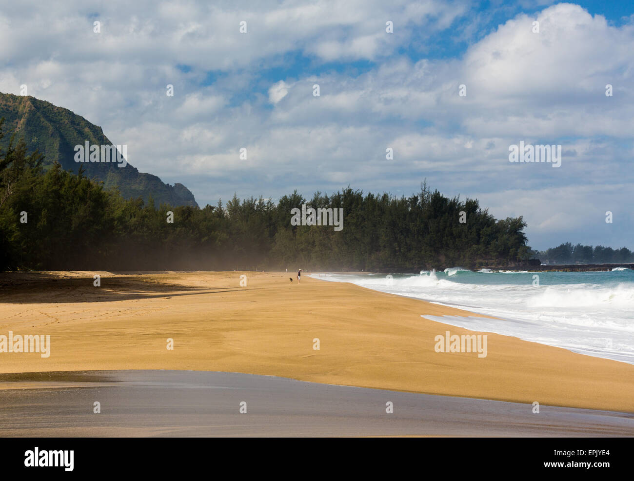 Lumahai Strand in Kauai Stockfoto