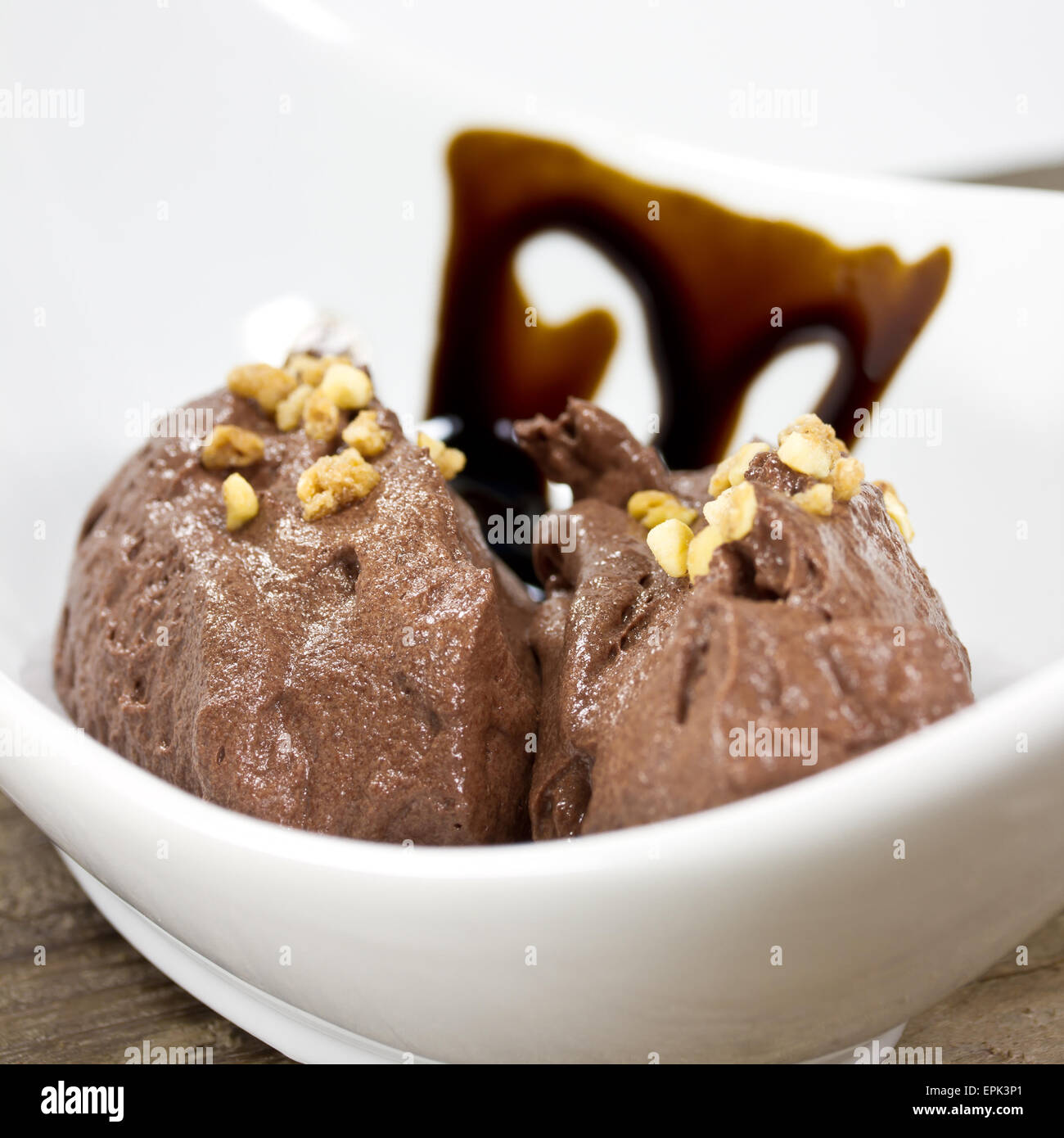 Mousse au Chocolat Stockfoto