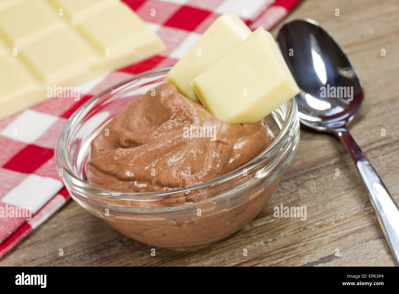 Mousse au Chocolat Stockfoto