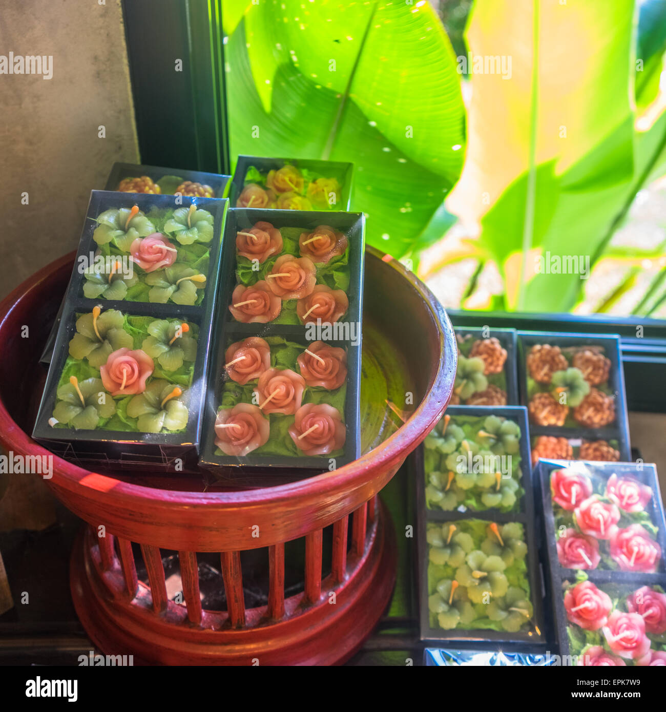 Rosa Kerze Stockfoto Rosa Kerze Stockfoto