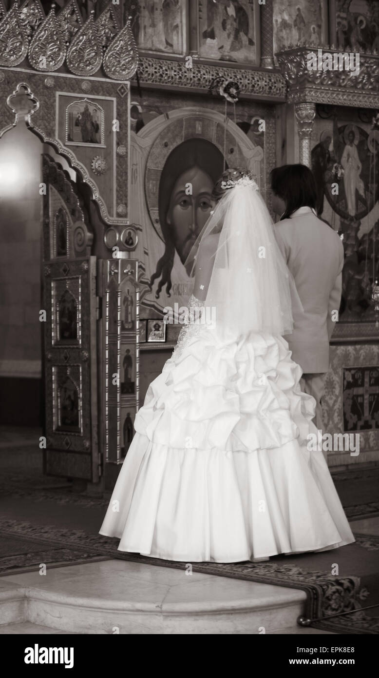 Zeremonie in der Kirche Stockfoto