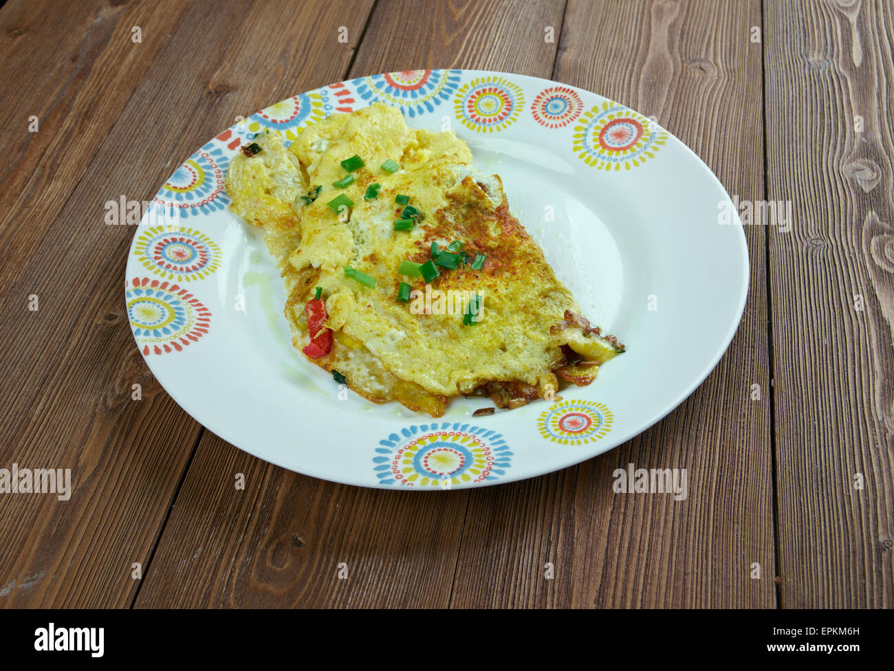 Masala Omelett Stockfoto