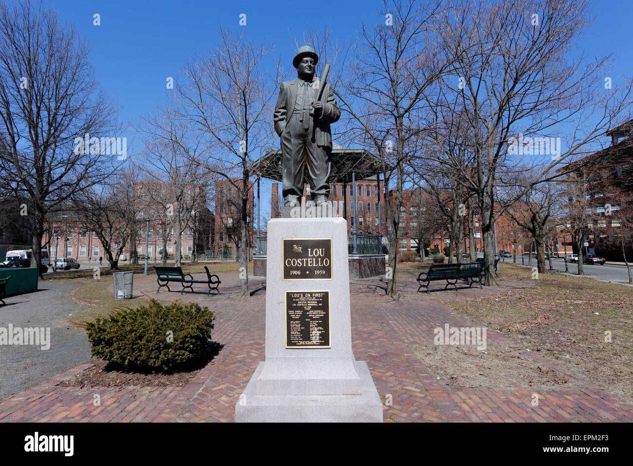 Lou Costello Memorial Park Paterson New Jersey Stockfoto