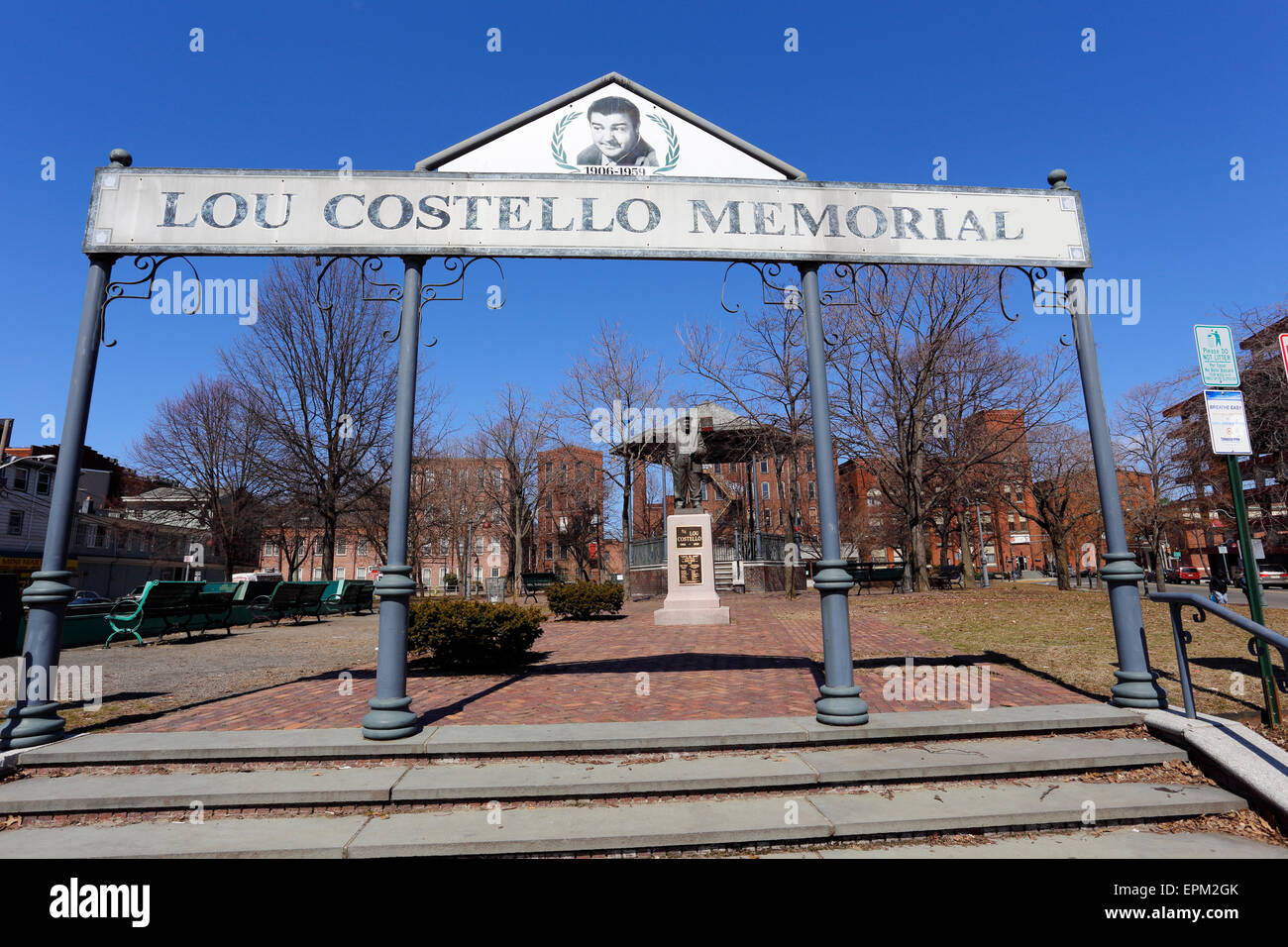 Lou Costello Memorial Park Paterson New Jersey Stockfoto