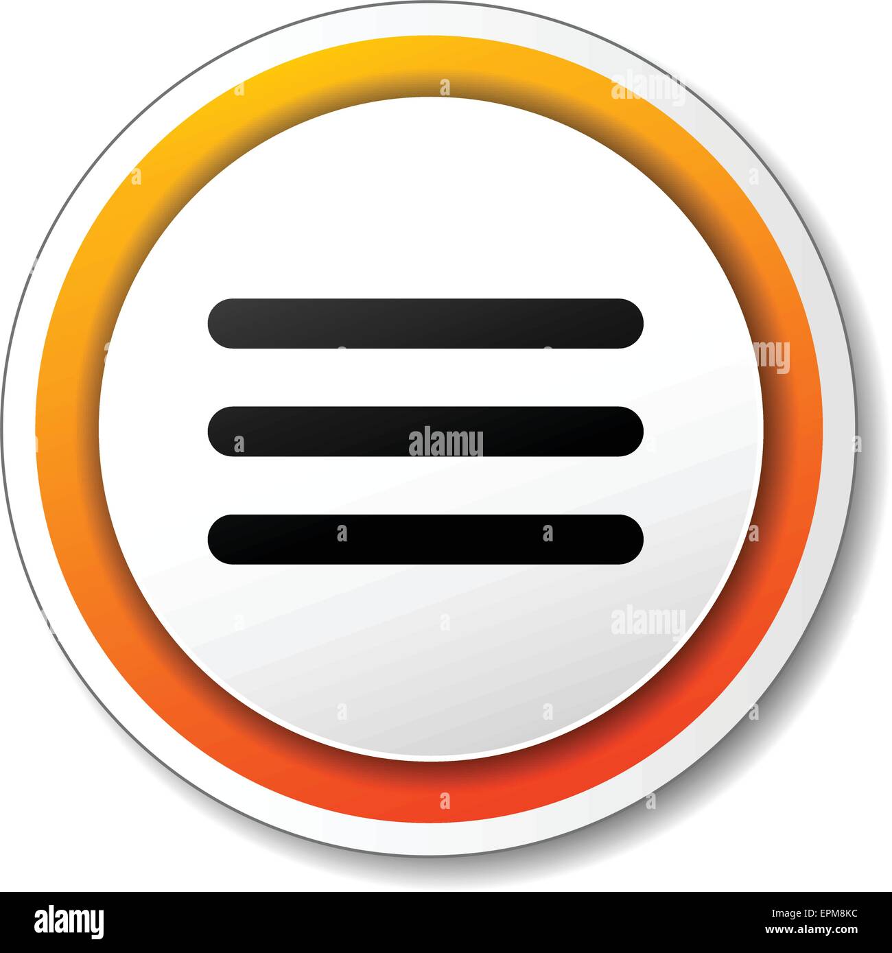 Abbildung orange Design-Ikone für Menü Stock Vektor