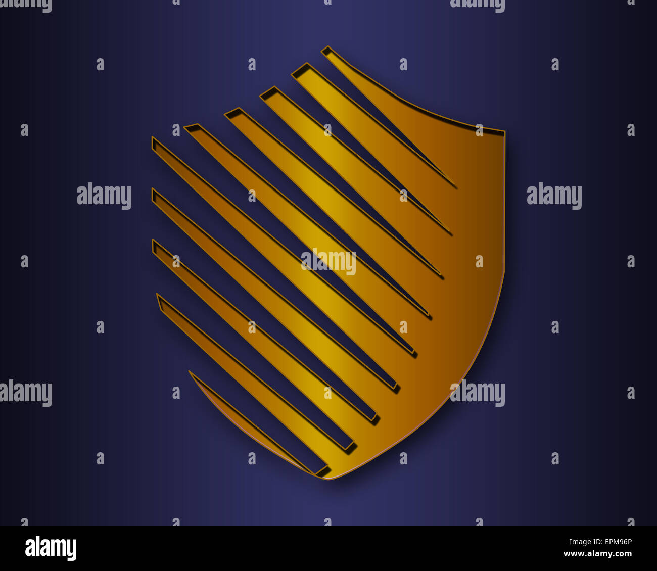 Abstrakte Schild-Symbol. Stockfoto