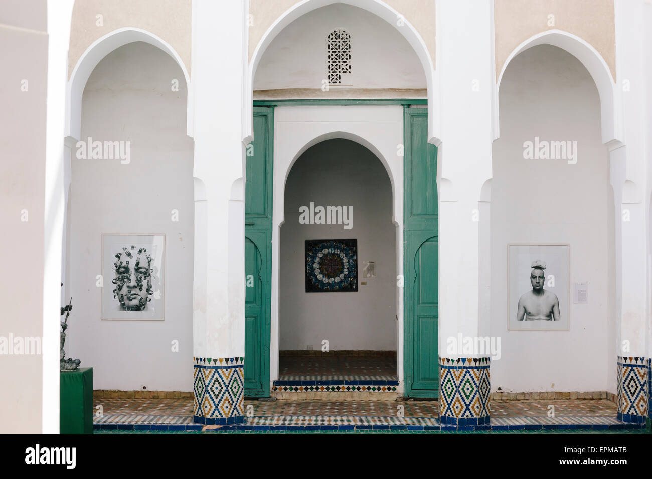 Innenhof im Musee de Marrakech in Marokko Stockfoto