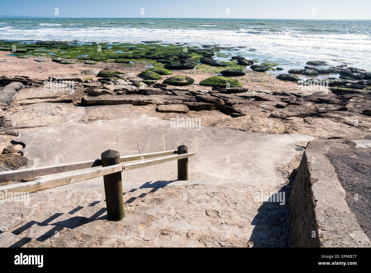 Frankreich, Pas de Calais, Côte Opale, Parc Naturel regional des Caps et Marais Opale, Cap Blanc Nez, Kalksteinfelsen Stockfoto