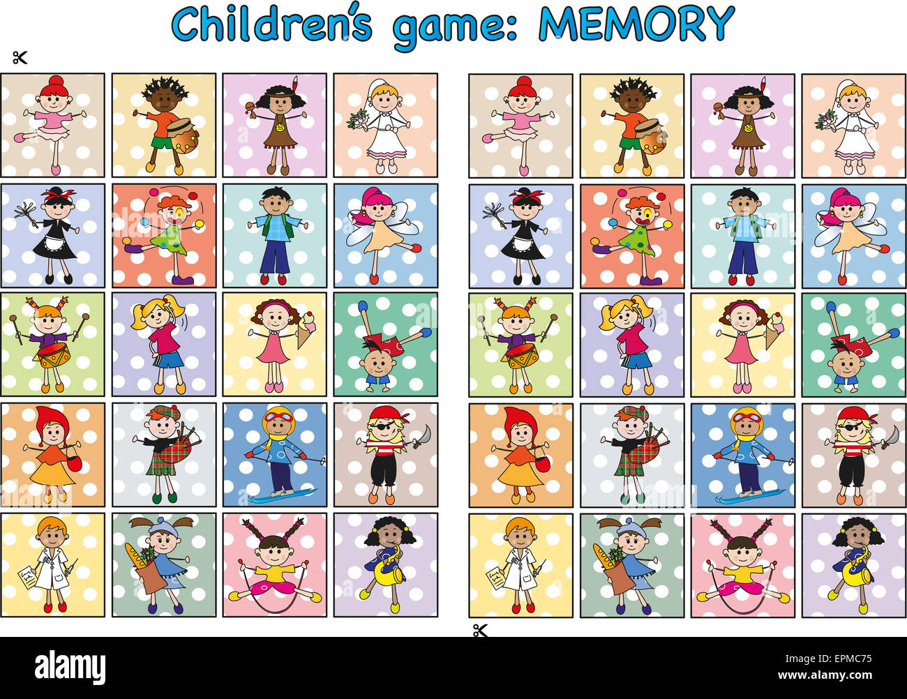 leichtes Spiel für Kinder: Speicher Stockfoto