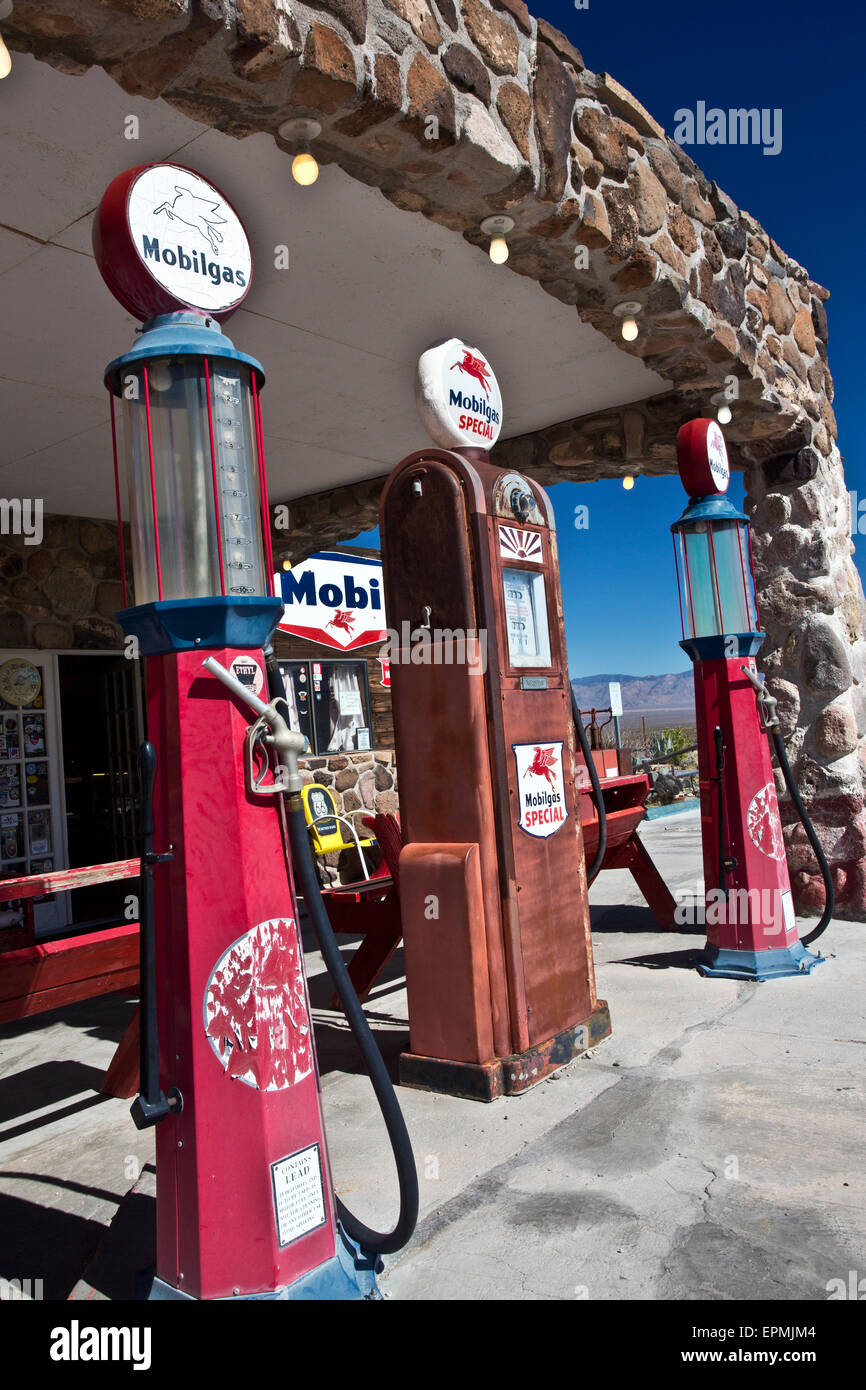 Alte Tankstelle in Cool Springs, Arizona Stockfoto