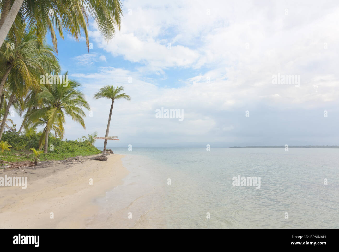 Einsamen Strand auf dem Archipel Bocas del Toro, Panama Stockfoto
