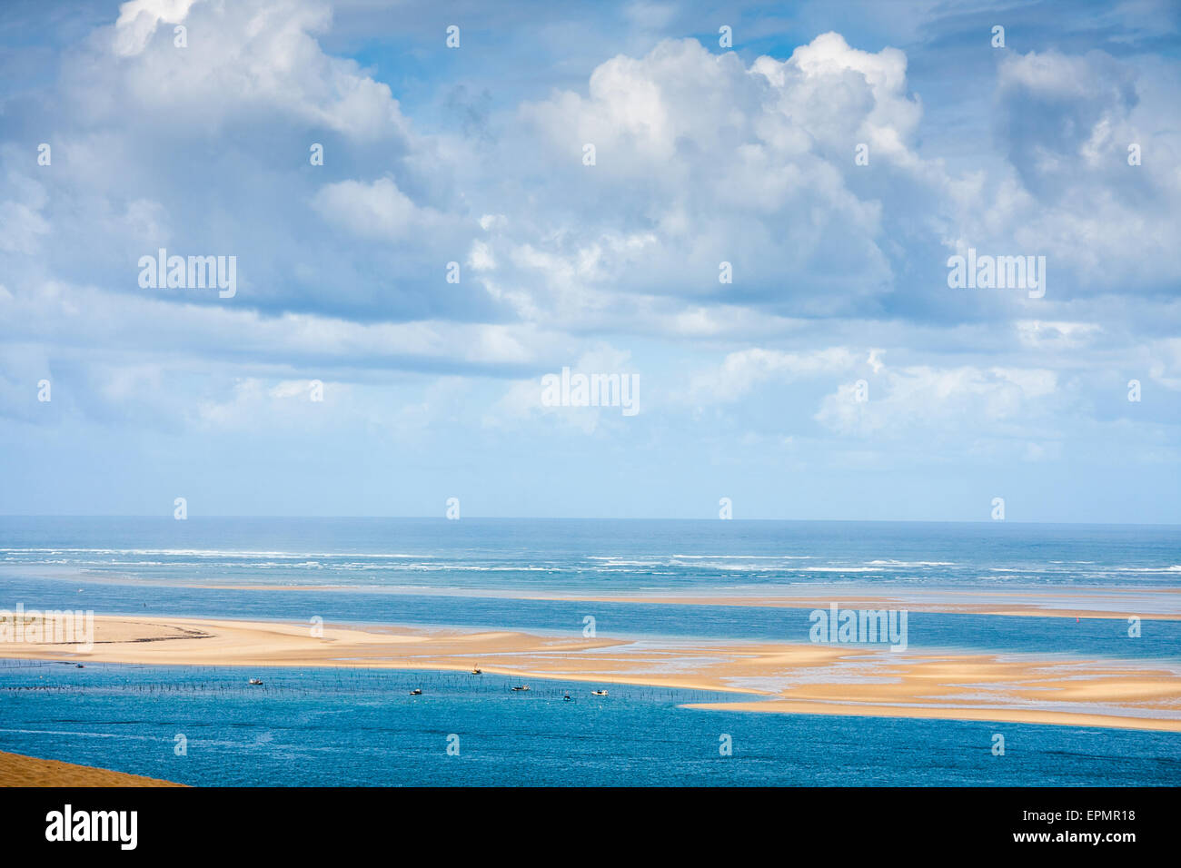 Blick von der Düne von Pilat (aka Düne von Pyla) von d ' Arcachon, Frankreich, Europa Stockfoto