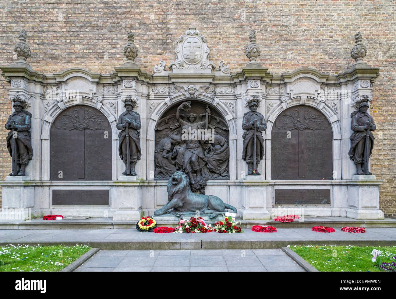Ersten Weltkrieg Denkmal Belgien Stadt Ypern, Belgien Stockfoto
