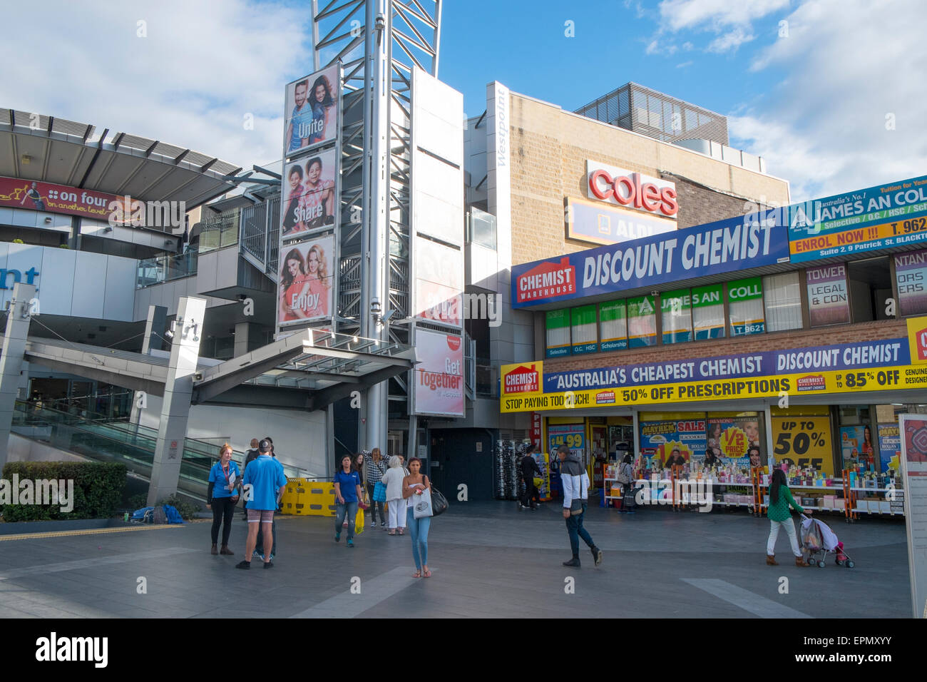 Blacktown Geschäfte und Einkaufszentrum, western Sydney, Australien Stockfoto