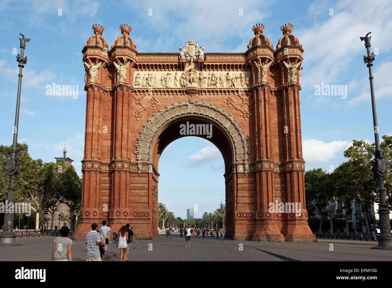 Arc de Triomf, Barcelona, Katalonien, Spanien - del Triumphbogen Stockfoto