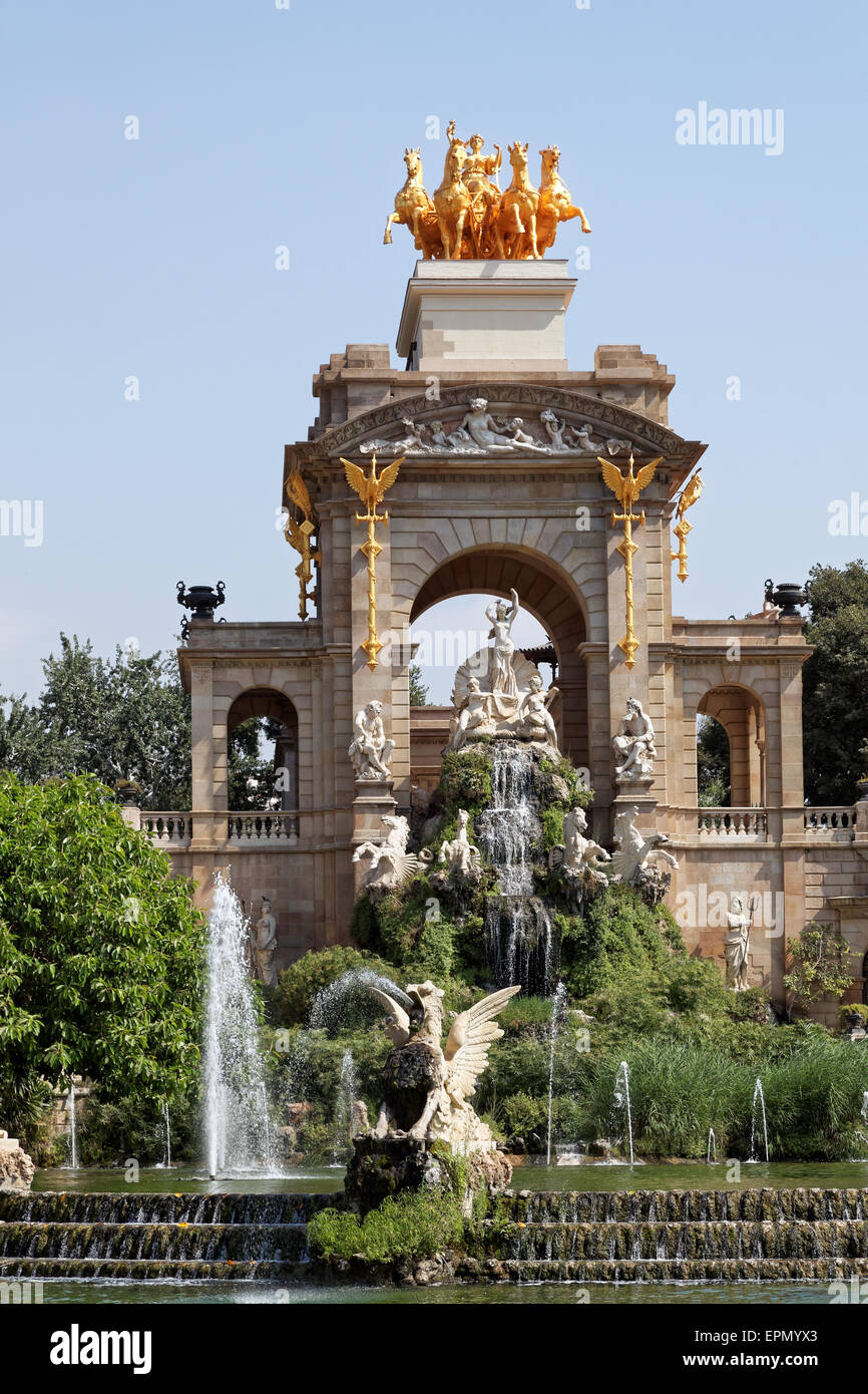 Parc De La Ciutadella Barcelona Katalonien Spanien Cascada Fontana monumentale Stockfoto