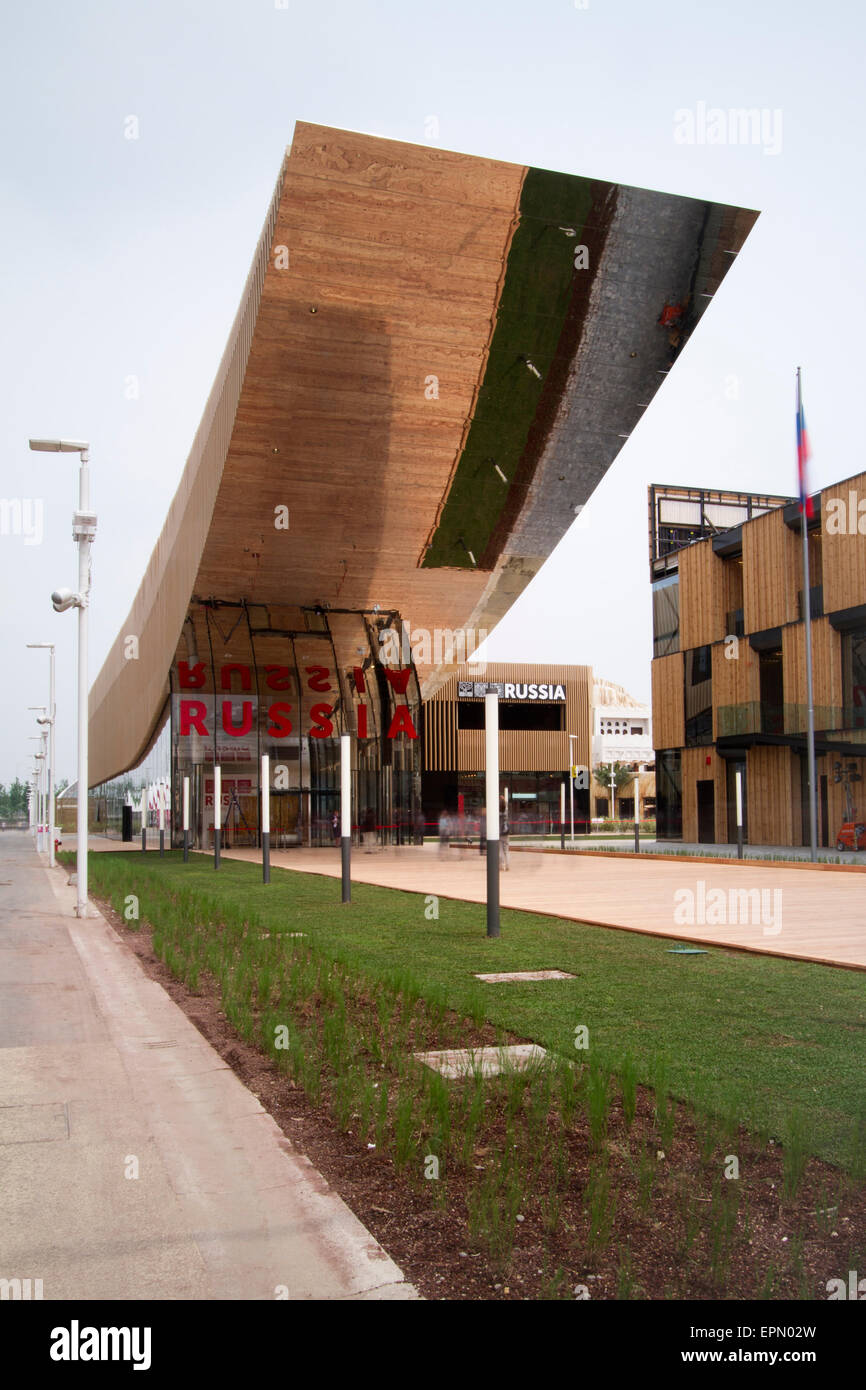 Mailand, Italien, 5. Mai 2015. Der russische Pavillon auf der Expo 2015. Stockfoto