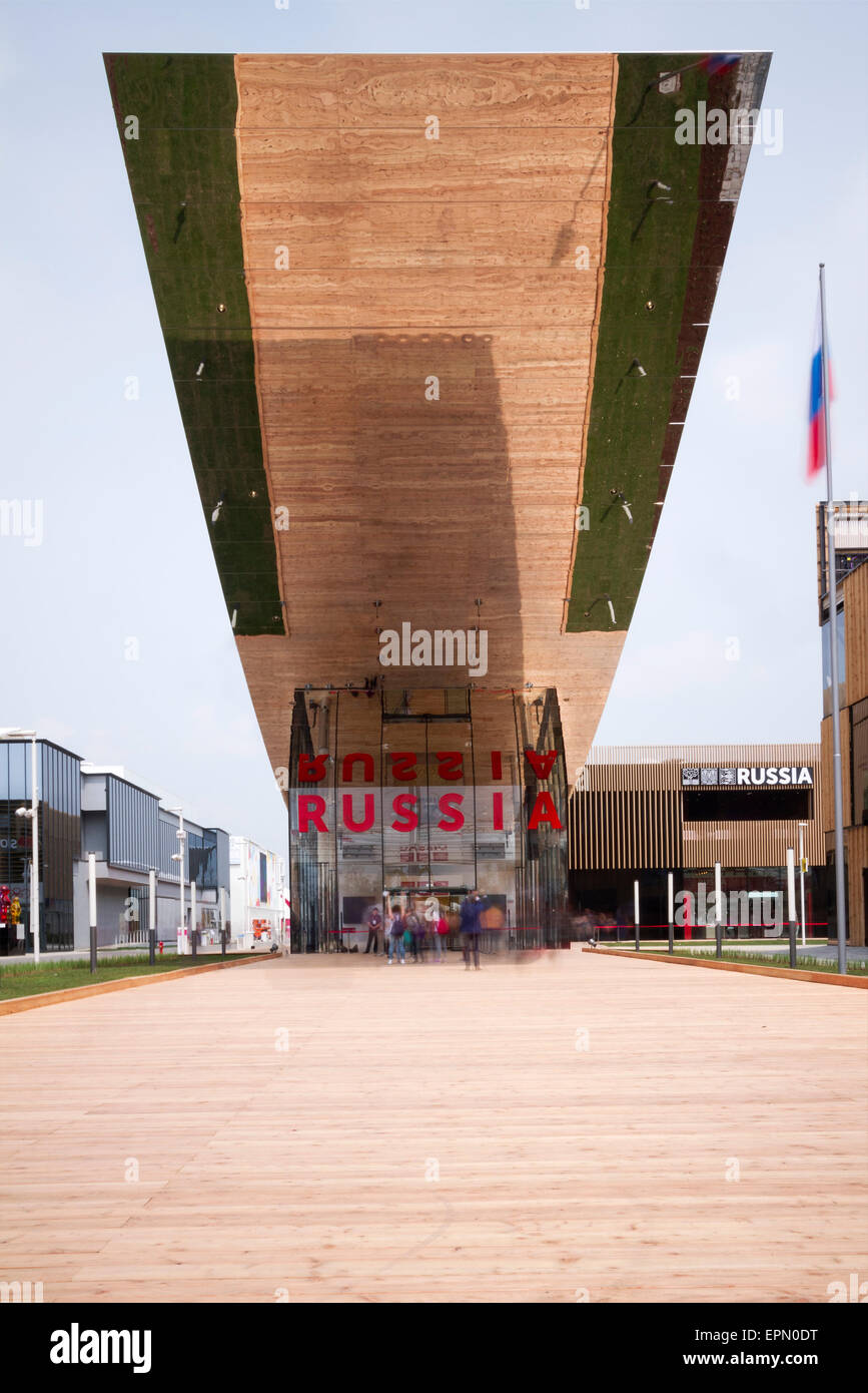 Mailand, Italien, 5. Mai 2015. Der russische Pavillon auf der Expo 2015. Stockfoto