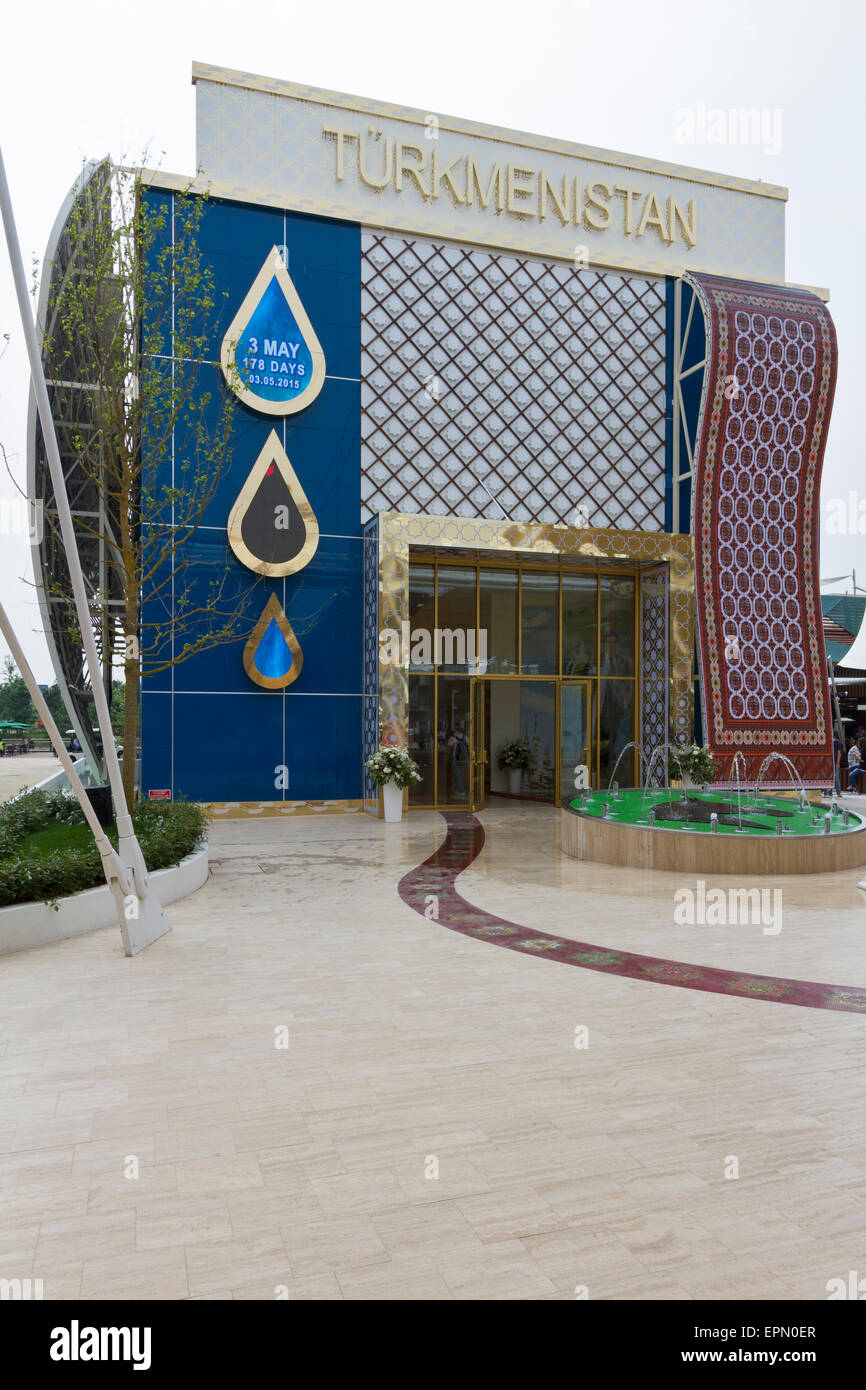 Mailand, Italien, 5. Mai 2015. Die turkmenischen Pavillion auf der Expo 2015. Stockfoto