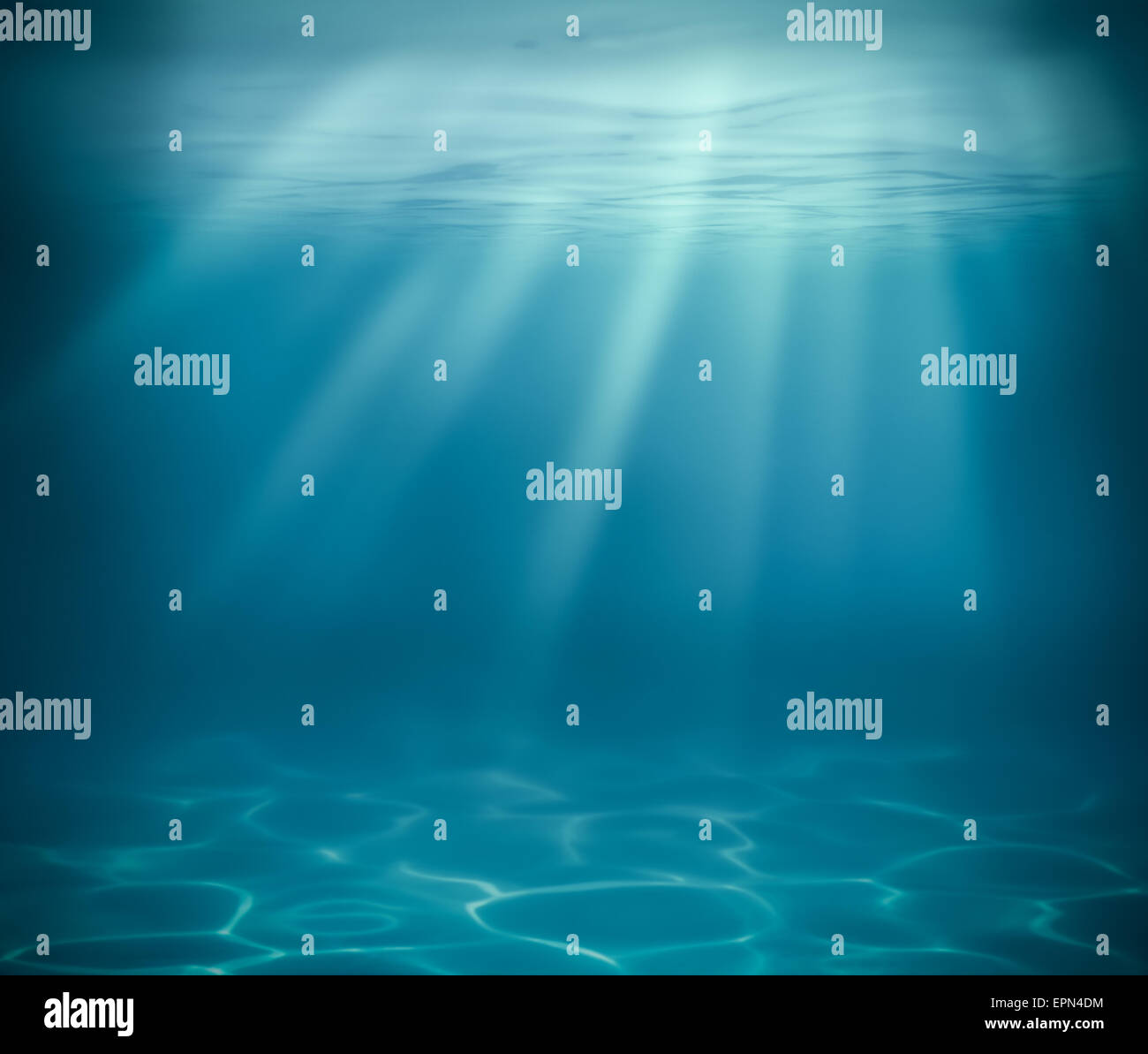 Ozean oder Meer tief unter Wasser Hintergrund Stockfoto