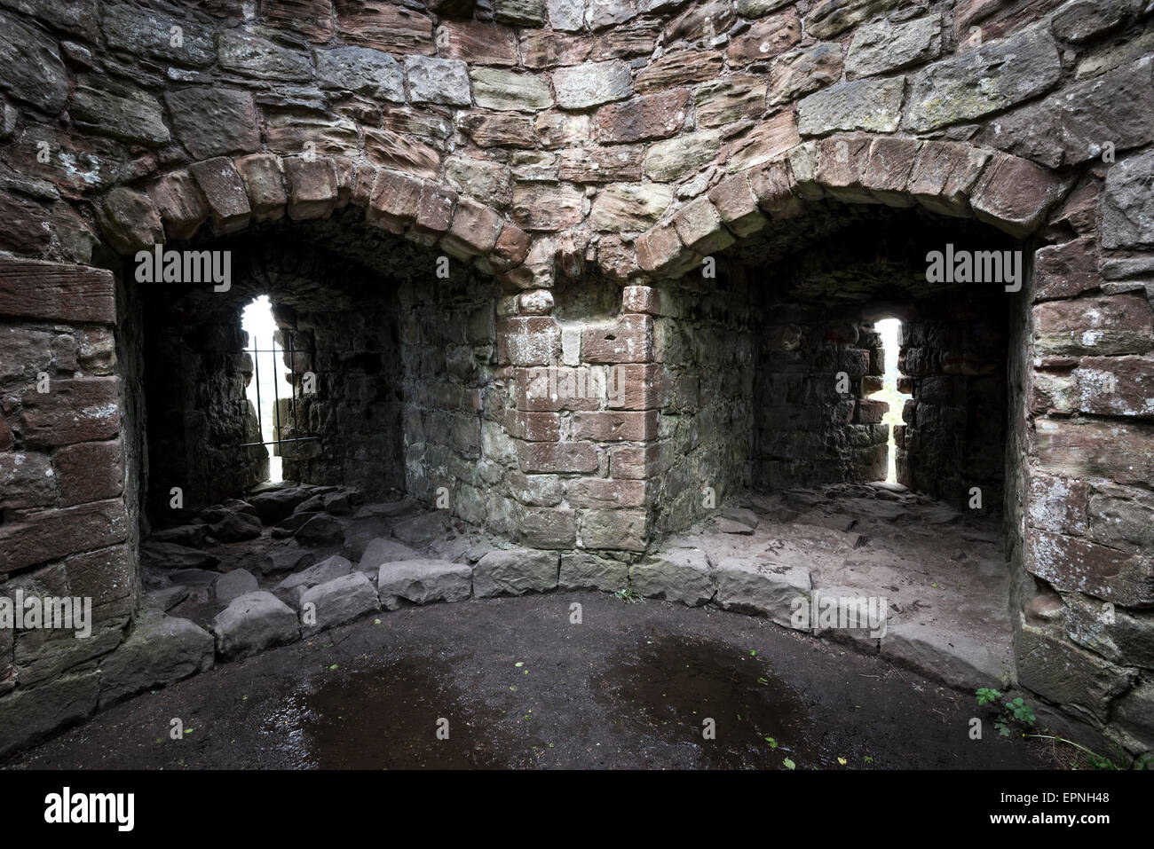 Funktionen in den Mauern des Schlosses Beeston in Cheshire, England. Stockfoto