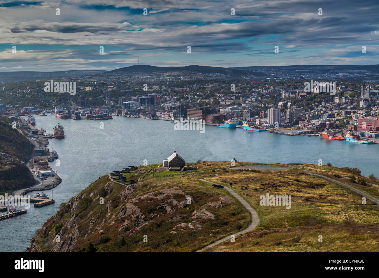 Blick auf St. John's, Neufundland, Kanada von Signal Hill Stockfoto