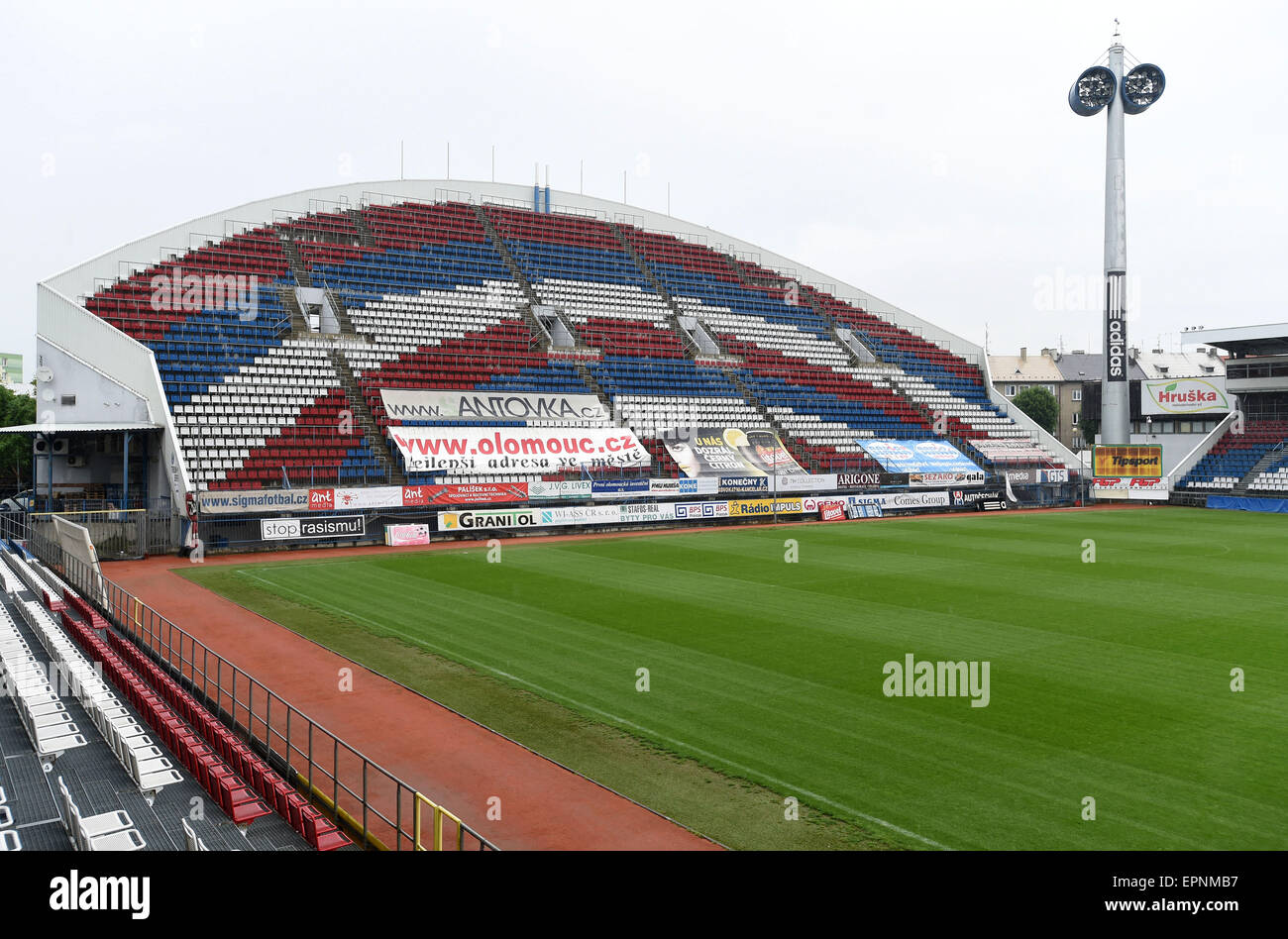 Andruv Stadion, Heimstadion des SK Sigma Olomouc, wo wird einige Spiele der UEFA-U21-Europameisterschaft in Olomouc, Tschechische Republik am 20. Mai 2015 gespielt werden. (CTK Foto/Ludek Perina) Stockfoto