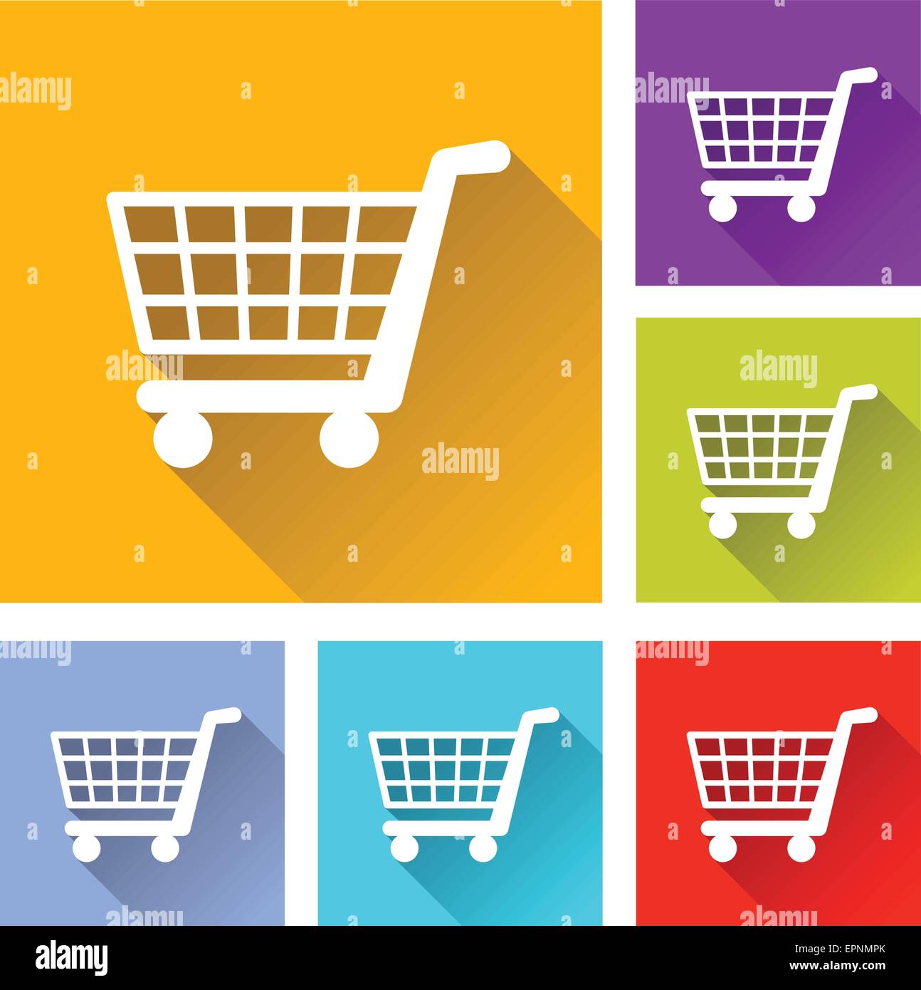 Abbildung des flachen Designs stellen Icons für shop Stock Vektor