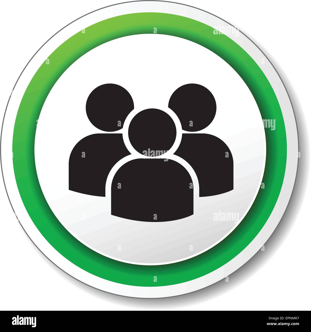 Illustration der weißen und grünen Symbol für team Stock Vektor